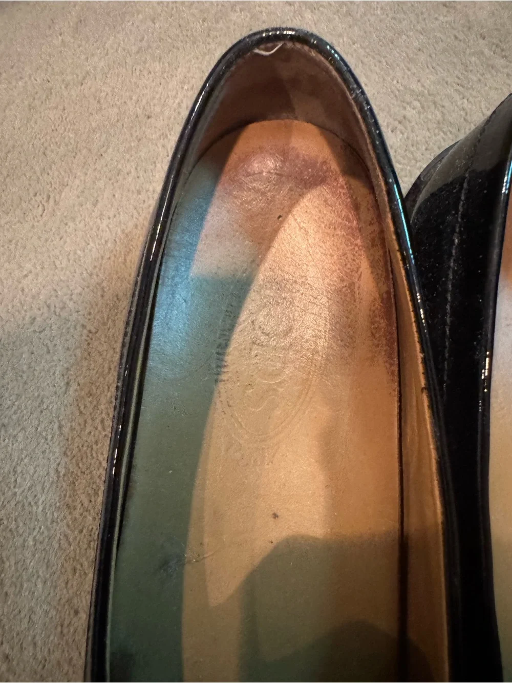 Tod's Black Patent Leather Slip-On Loafers